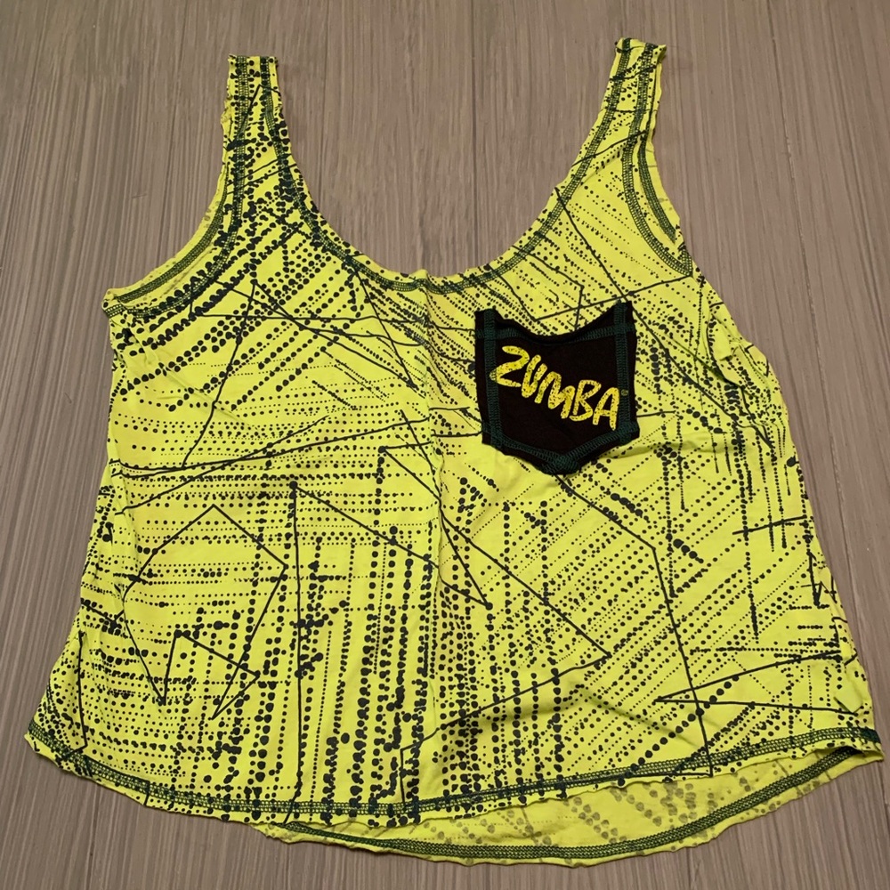 Zumba Crop Tank Top Green
